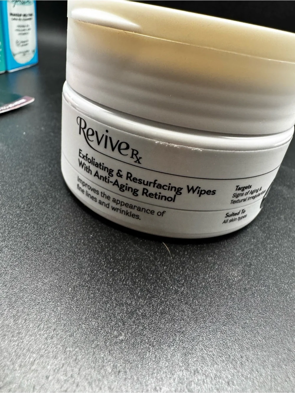5/$25 ReviveRx Exfoliating & Resurfacing Wipes - White Jar